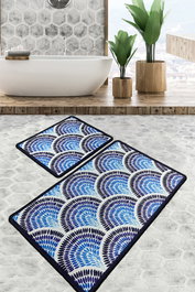 Mijölnir Juego de alfombrillas de baño Azul (3 piezas)